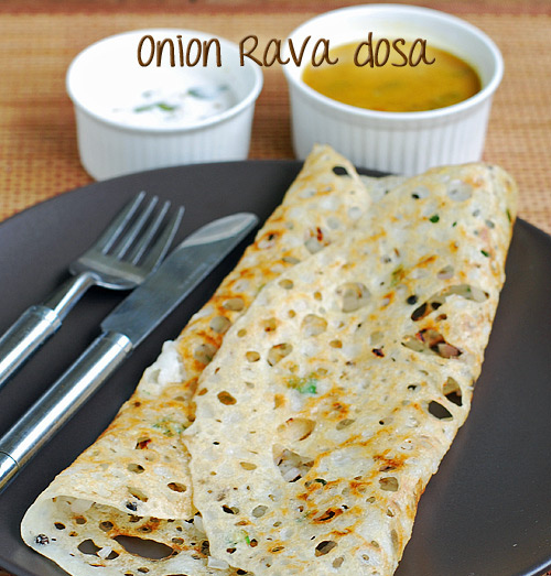 Onion Ravva Dosa
